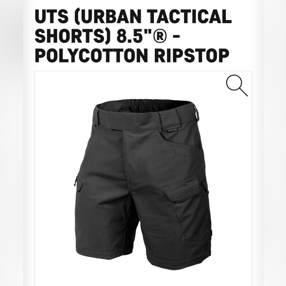 Men's Black Cargo Shorts